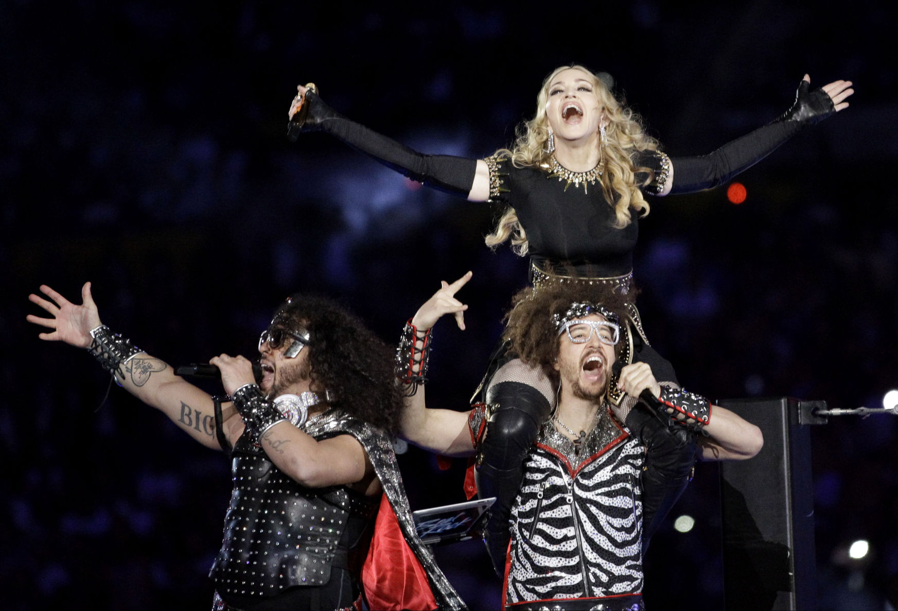 Super Bowl XLVI: Madonna, LMFAO, Cirque du Soleil, Nicki Minaj, M.I.A., Cee Lo Green and local high school drumlines